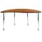 Flash Furniture Half Round 30 W, 60 L, 30 H, Chrome, Laminate, Particleboard, Steel, Wood Grain XU-A60-HCIRC-OAK-T-A-CAS-GG - alternate 8